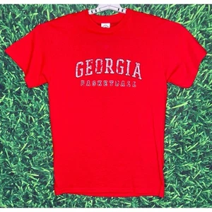 Neu mit Etikett Georgia Bulldogs Basketball UGA Dawgs rotes kurzärmliges Herrenshirt Large " - Bild 1 von 3