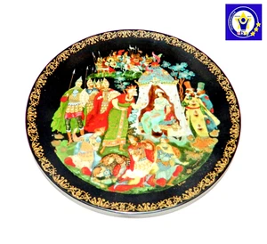 Russische Märchen 8" Teller "Der goldene Hahn" 1989 von Valeryi V. Balshakov - Bild 1 von 2