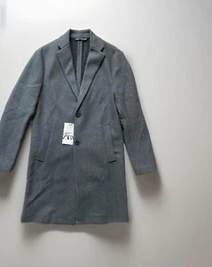 ❤️🔥ZARA Man MENS Size M COAT COMFORT KNIT Grey Brand NEW ⭐️⭐️⭐️ - Picture 1 of 19