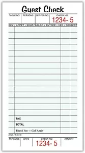 Adams libretti per assegni ospiti 1 parte, 3 2/5"" x 6 3/4", 5 cuscinetti da 50 fogli ciascuno - Foto 1 di 12