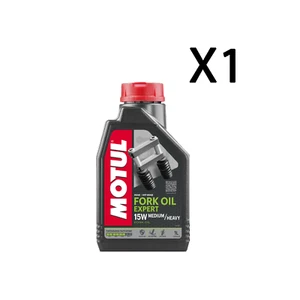 1 Litro Olio Idraulico Per Forcelle Motul Fork Oil Expert Sae Medium Heavy 15W - Foto 1 di 3