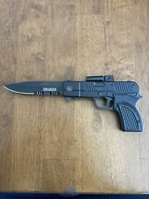 Mil Spec Revolver Linerlock Black Folding Knife 1065 Surgical Steel Excellent