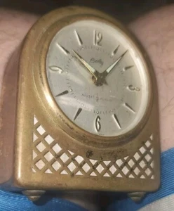 Vintage Marksman Alarm Clock / German / Working / Brass Filigree - Picture 1 of 5