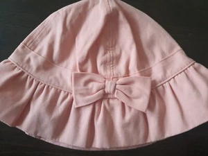 Brand New no tags Girl 2011 Janie & Jack Bow Sun Hat Size 4 5 peach pink dressy - Picture 1 of 5