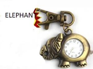 ELEPHANT PORTE CLES MONTRE BRONZE - Imagen 1 de 1