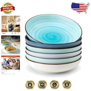 Porcelain Dinnerware Set: 30oz Gradient Pasta Bowls - Perfect for Entertaining - Picture 1 of 8