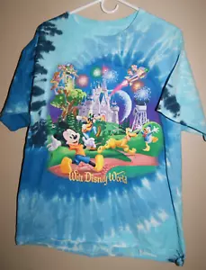 Walt Disney World Tie Dye Shirt L Mickey Mouse Magic Kingdom Disneyland Tee (A - Picture 1 of 5