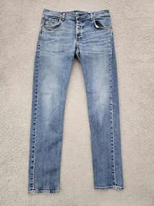 Rag and Bone Jeans Mens 34x33 Blue Slim Straight Leg Button Fly Standard Issue - Picture 1 of 12
