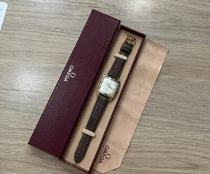 OMEGA VINTAGE SQUARE Ref. 3903 AUTOMATIC Cal. 342 14K SOLID GOLD 33x44 MENS - Picture 1 of 20