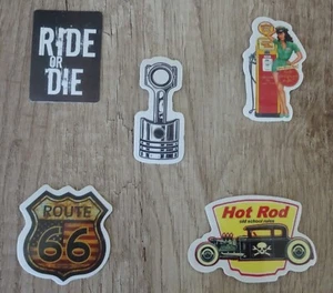 Rétro Style Vintage Auto Collection Autocollant Env. 5cm 5 Pieces - Picture 1 of 1