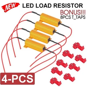 4X LOW VOLTAGE LED LOAD RESISTOR 4 TRAILER TAIL STOP LIGHTS INDICATOR LAMP - Picture 1 of 9