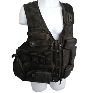Arktis Tactical Vest Black Integrated Pouches Security Ex Police - Picture 1 of 13
