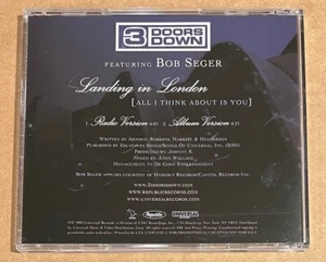 3 Doors Down feat. Bob Seger - Landing In London RARE promo radio only CD single - Picture 1 of 2