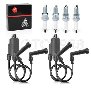Ignition Coil & Spark Plug W/ Cap Kit For HONDA Nighthawk 750 CB750SC 1982 1983 - Picture 1 of 14