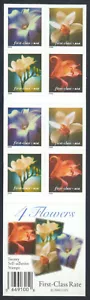 US #3461c 1st Class Flowers Multiple Die Cut Booklet of 20 - Picture 1 of 2
