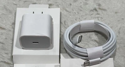 Original USB-C Fast Charger For iPhone 15 Pro Max XS XR Type CCable W/USB -6 Ft - Image 1 of 4