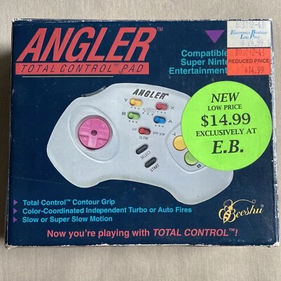 Angler Total Control Pad (Super Nintendo) SNES Beeshu Controller Turbo Auto Slow - Image 1 of 4