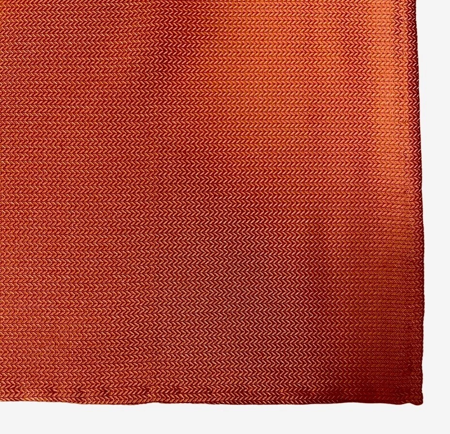 Novo CESARE ATTOLINI NAPOLI Laranja Claro Estampa de Seda Bolso Quadrado - Imagem 1 de 2