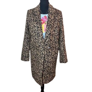 FreeGeneration Animal Print Topcoat, Size L - Picture 1 of 7