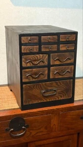 TANSU Wooden Chest of Drawers Storage Japan Antique Interior - Picture 1 of 16