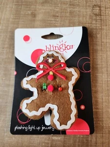 Lebkuchen Tuch Brosche Anstecknadel Blingks Blinkend Leuchtschmuck - Bild 1 von 8