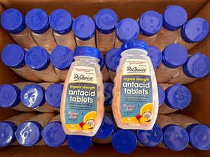 Lot of 2 Antacid Chewable Tropical Fruit 66ct. Compared To Tums Kirkland Rolaid - Picture 1 of 3