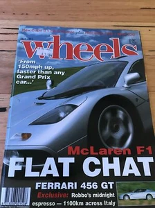 Wheels Car magazine JULY 1993 456 MCLAREN F1 320i C180 XR2 MX5 100 525i 300TE 90 - Picture 1 of 2