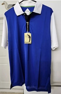 Polo de golf canguro bloque de color azul L Kangol Samuel L Jackson para hombre nueva con etiquetas Foto 1 de 4