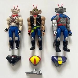 Vintage Galoob Biker Mice From Mars 1993 - Figure Job Lot - Modo Throttle Vinnie - Picture 1 of 21