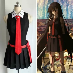 Akame ga KILL Akame Cosplay Costume Dress Uniform Full Set Customize Size - Picture 1 of 7