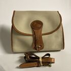 Vintage Large Dooney & Bourke Tan Brown Leather Essex Crossbody Shoulder Bag