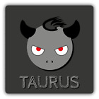 Taurus Zodiac Sign Cartoon Simple Car Bumper Sticker Decal