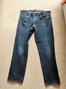 Lands End Square Rigger Jeans - Slim Fit - Size W 35 L 30 Selvedge - Excellent - Picture 1 of 8