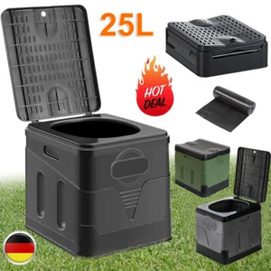 25L Dry Toilet Foldable Camping Toilet 150kg Mobile Toilet 12 Toilet Bags - Picture 1 of 20