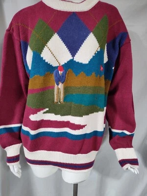 Par Four large golf sweater 9th hole pullover vintage dad TV movie prop retro - Image 1 of 4