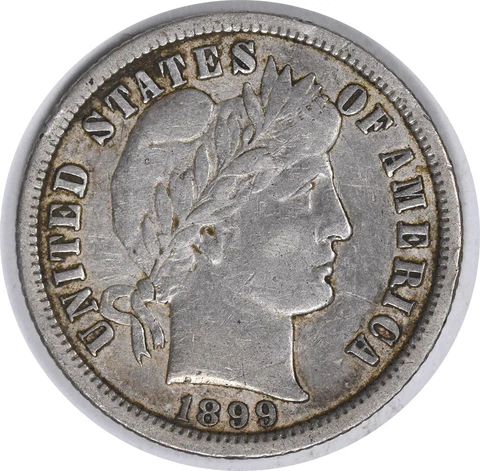 1899-O Barber Silver Dime VF Uncertified #258 Cover
