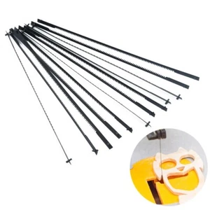 12 Scroll Saw Blade 125mm TPI 10 Cutting Wood Plastic Non-Ferrous Metals Pin End - Picture 1 of 23