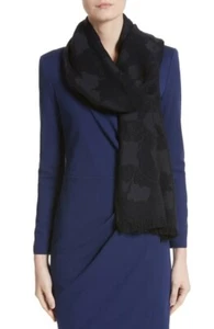 Armani Collezioni 161500 Women's Floral Jacquard Scarf Navy Sz. One Size - Picture 1 of 3