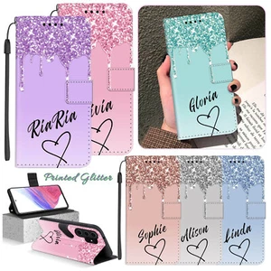 Pretty Customised Case For Samsung A56 A36 S26 S25 S24 Fold Wallet Leather Cover - Picture 1 of 49