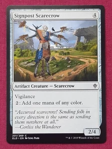 Magic The Gathering THRONE OF ELDRAINE SIGNPOST SCARECROW artifact card MTG - Picture 1 of 2