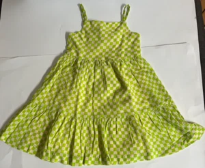 NEW BABY GAP Green Plaid 100% Cotton Checkered DRESS 4 Years 39-42", 36-40 Lbs - Picture 1 of 3