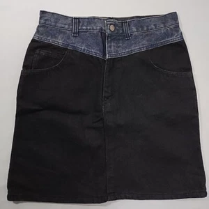 Minifalda Jean Street para mujer talla 11 dos tonos Jean algodón EE. UU. vintage - Imagen 1 de 14