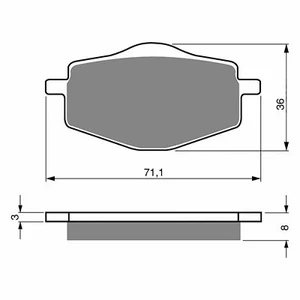 Goldfren Front Brake Pads for Yamaha DT200R 1989-1998 (K5 X2) - Picture 1 of 3