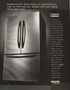 Anuncio impreso revista Kenmore refrigerador congelador Sears and Roebuck - Imagen 1 de 2