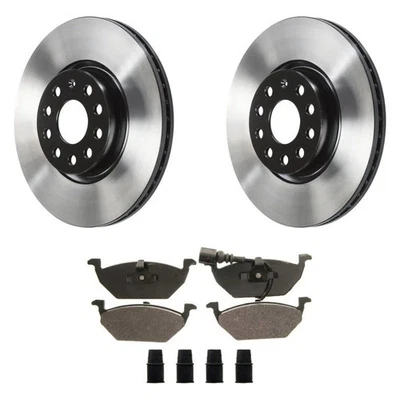 For Volkswagen Golf City 07-10 QuickStop Front Brake Kit w Semi-Metallic Pads Foto 1 de 4