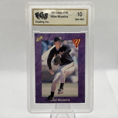 1991 Classic Collector's Edition Mike Mussina Baltimore Orioles Gem Mint 10 - Image 1 of 3