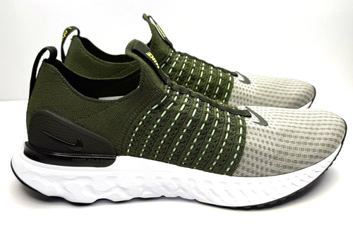 Nike React Phantom Run Flyknit 2 scarpe da corsa uomo verde bianco taglia 9