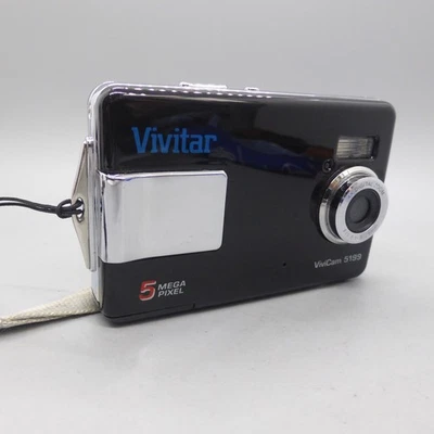 Vivitar Digital Camera Vivicam 5199 5.0MP Black Tested - Image 1 of 4