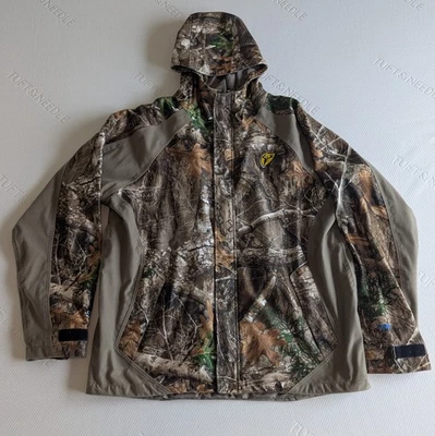 REALTREE EDGE SHIELD SERIES RAIN BLOCKER JACKET HOODED MENS LARGE - Image 1 of 4