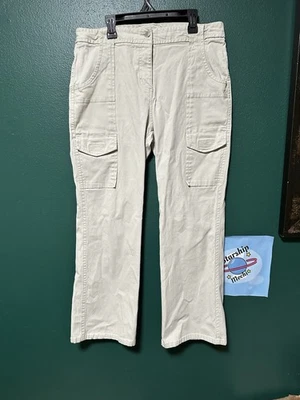 Vintage Y2K Faded Glory Khaki Pants MidRise 10 12 Missy 2000s Preppy Short Cargo Foto 1 de 4